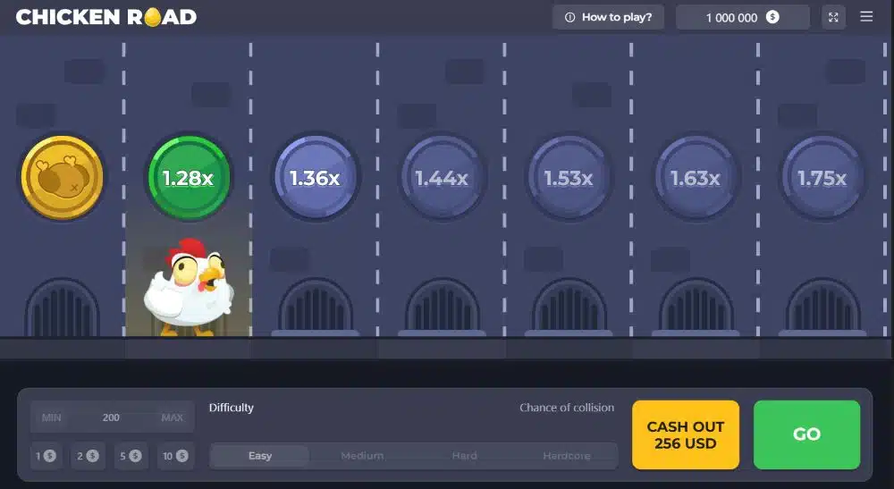 Los niveles de Chicken Road: Fácil, Medio, Difícil y Hardcore
